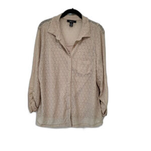 NEW Lacey Blouse in Neutral Shade XL